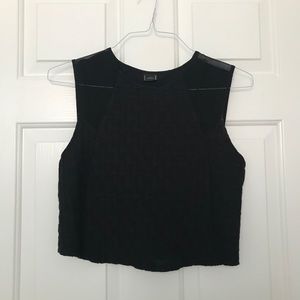 black mesh crop top